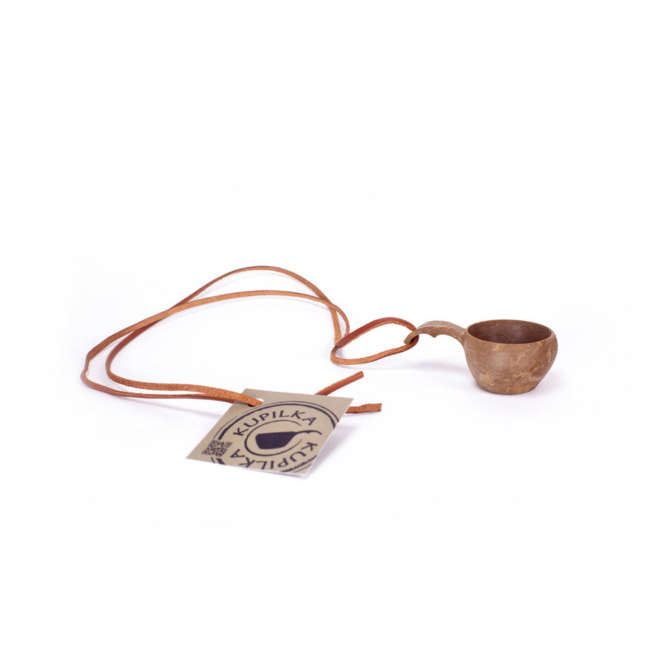 Kupilka 1 Mini Cup mit Lederkordel original brown