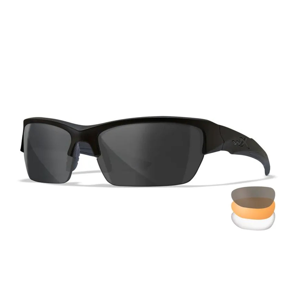 Wiley X Valor Black Schutzbrille Grey/Clear/Light Rust