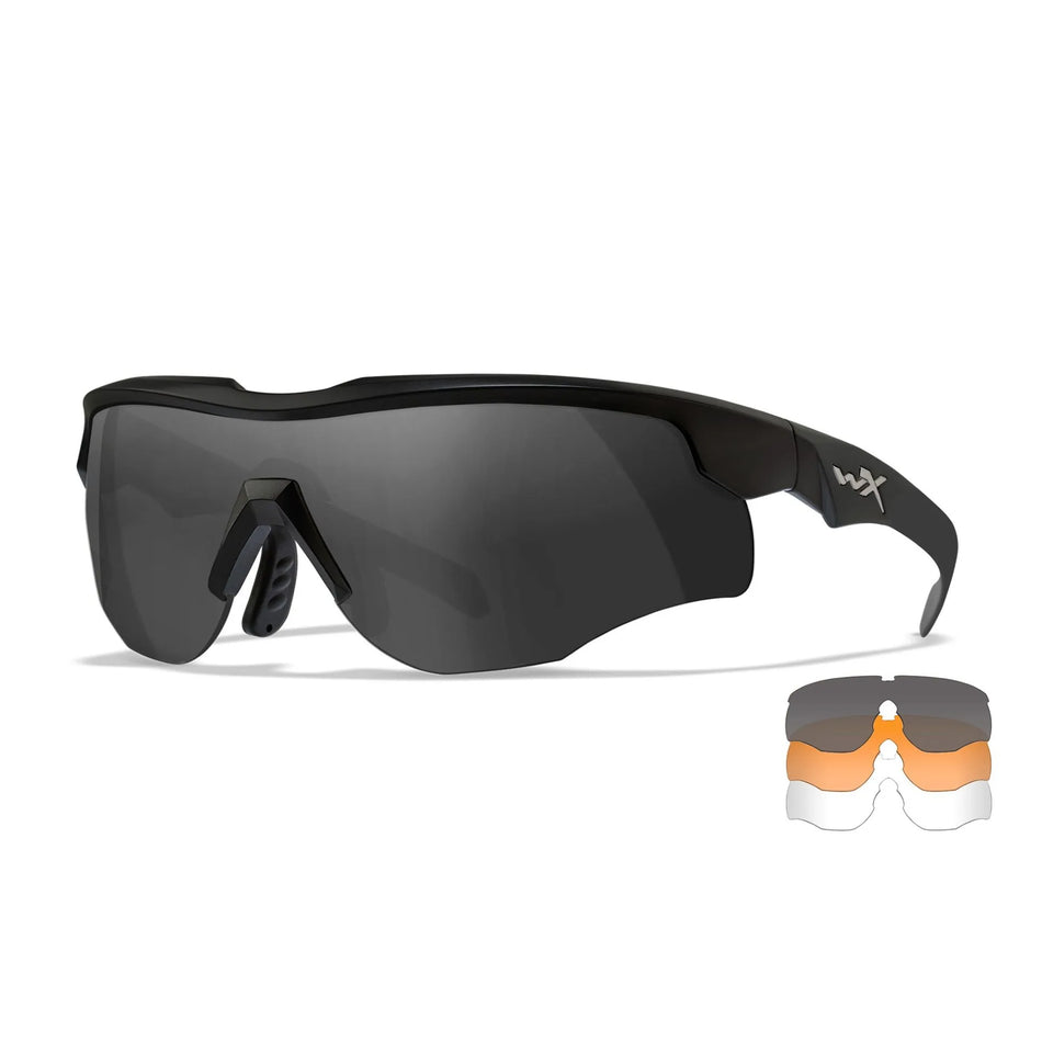 Wiley X WX ROGUE COMM Schutzbrille black - grey/clear/orange