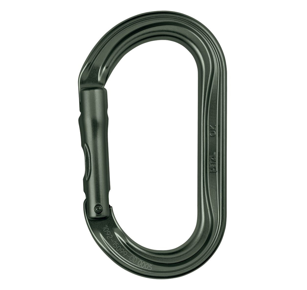 Petzl OK Ovalkarabiner grau-grün