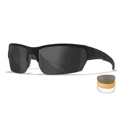 Wiley X WX SAINT Schutzbrille black - grey/clear/orange
