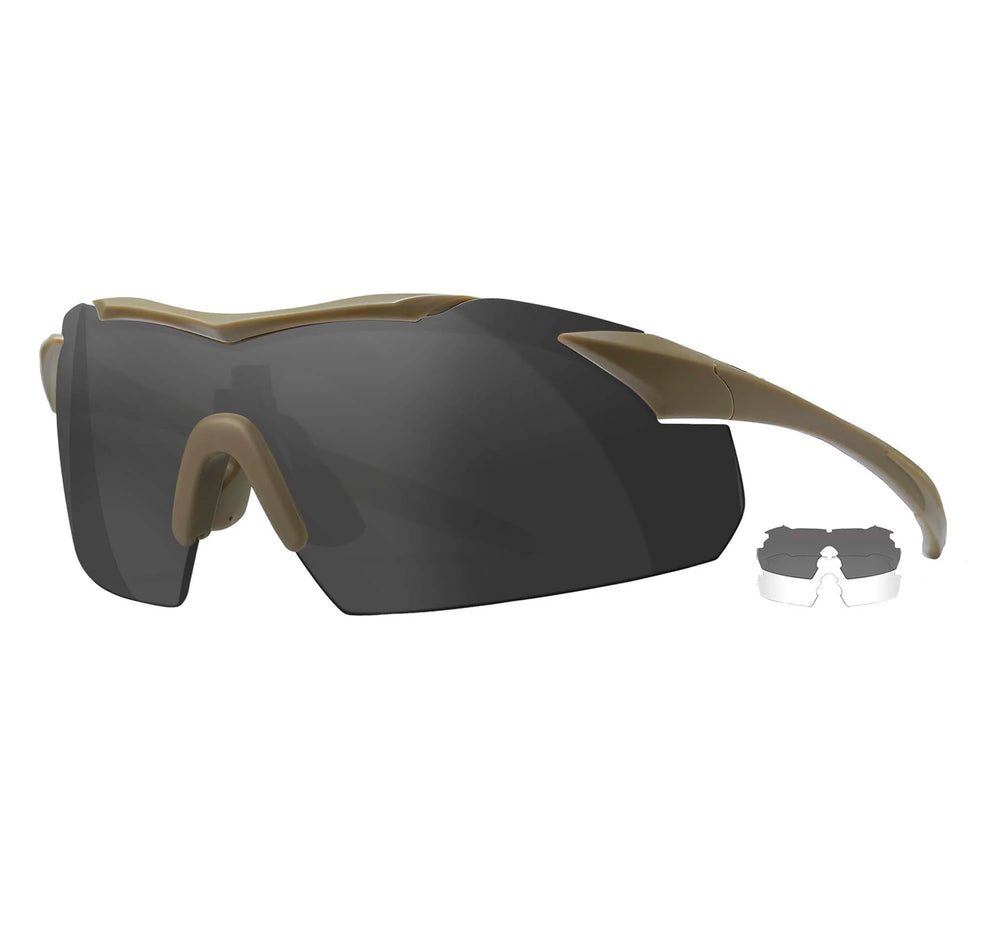 Wiley X WX VAPOR Schutzbrille tan - grey/clear