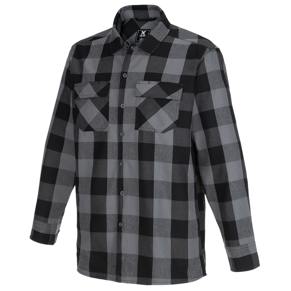 Vertx Last Line of Defense Stretch Tactical Flannel Shirt grey plaid