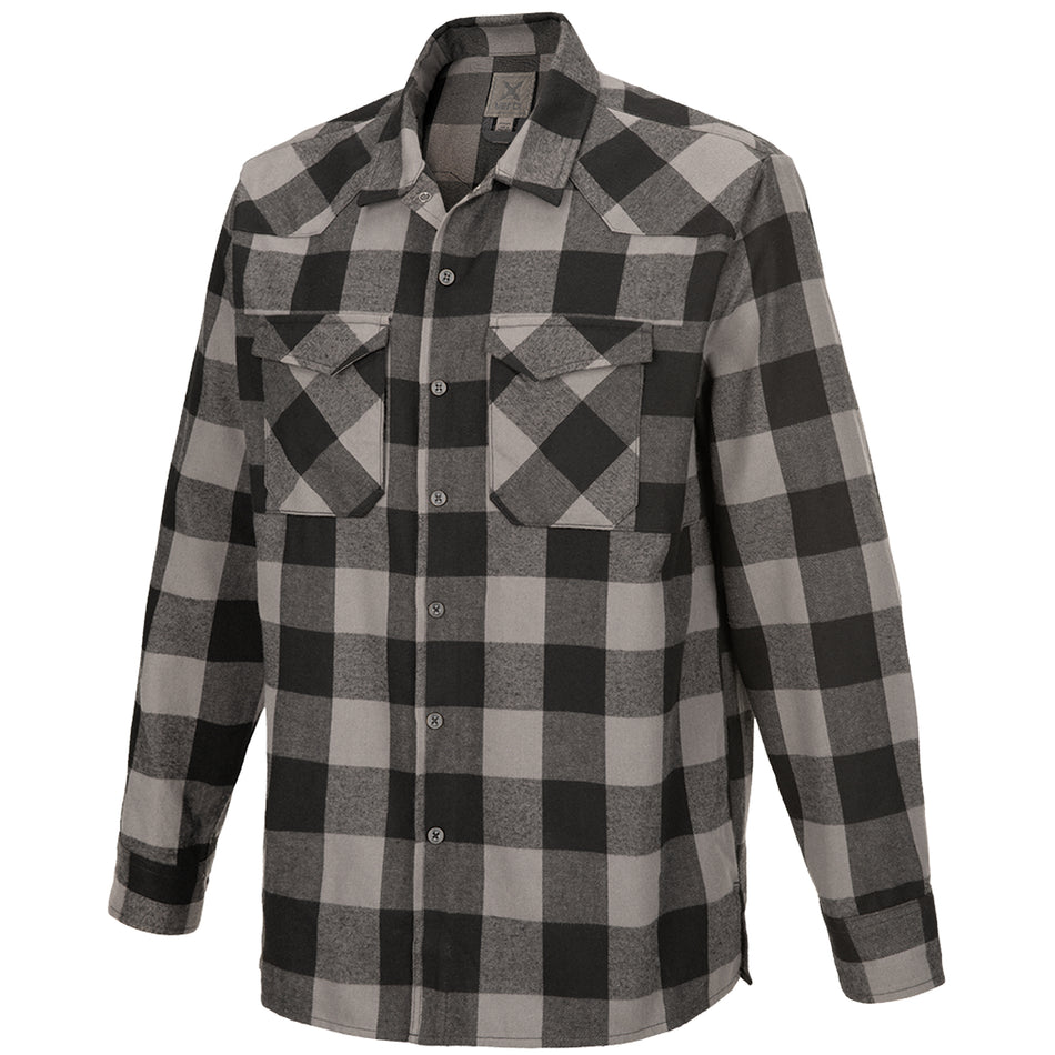 Vertx Canyon Valley Flannel Shirt marshland grey plaid