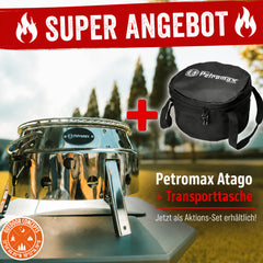 Petromax Atago Gasgrill + Transporttasche Set